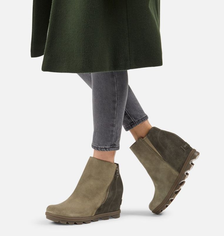 Womens Wedges Olive - Sorel Joan of Arctic™ II Zip Bootie - 026-IREYDU